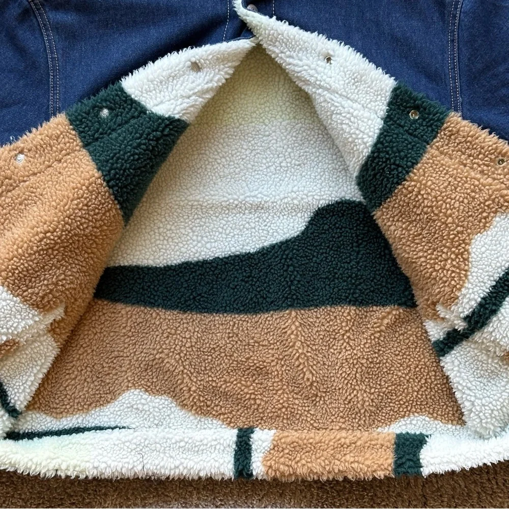 LEVIS REVERSIBLE VINTAGE RELAXED FIT SHERPA TRUCKER JACKET MENS SIZE MEDIUM NEW - Picture 3 of 10